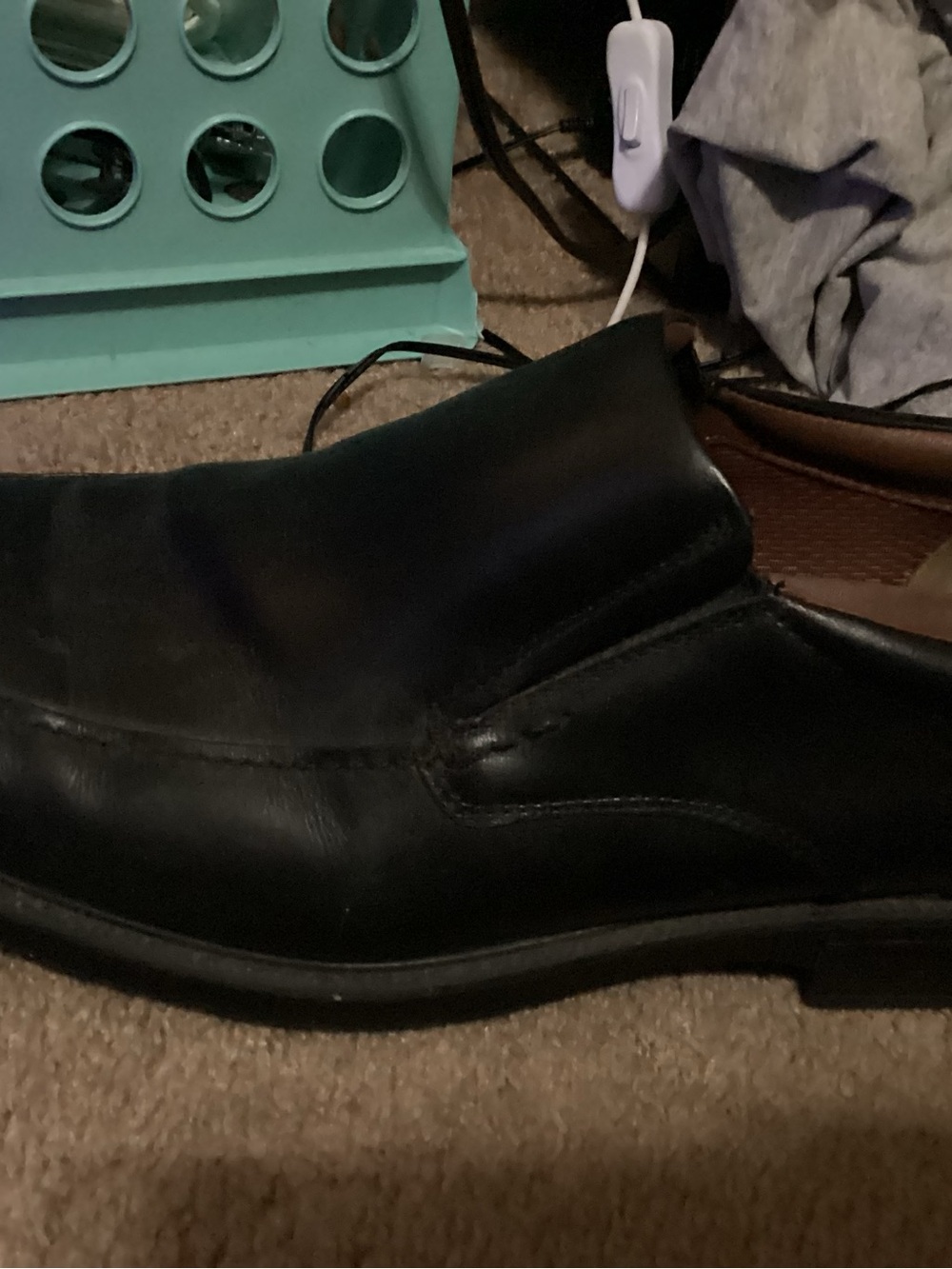 Men's Black Leather Slip-On Loafers Johnson and Murphy loafers brand new